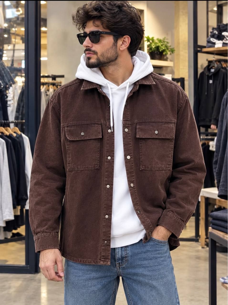 پیراهن جین پارچه گرم بالا New collection